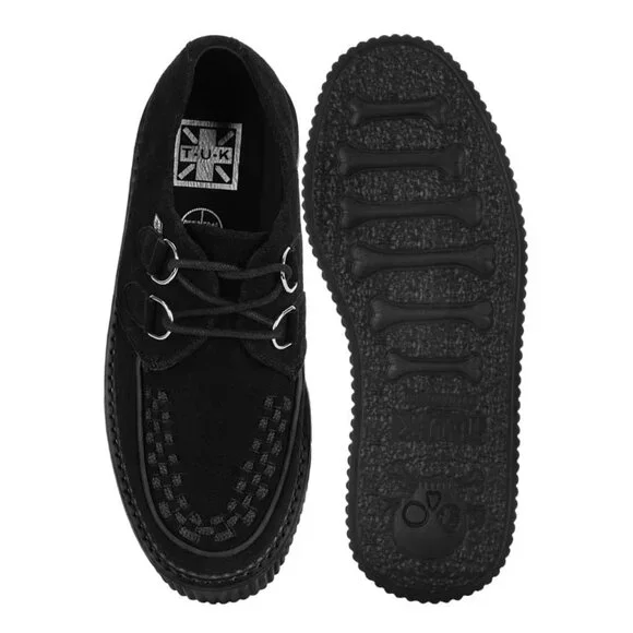 New TUK Black Suede Classic Stratocreeper Shoes with TUK Satin Laces - Picture 8 of 8